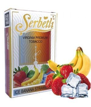 Табак Serbetli Ice banana strawberry (лед. банан. клубника) фото