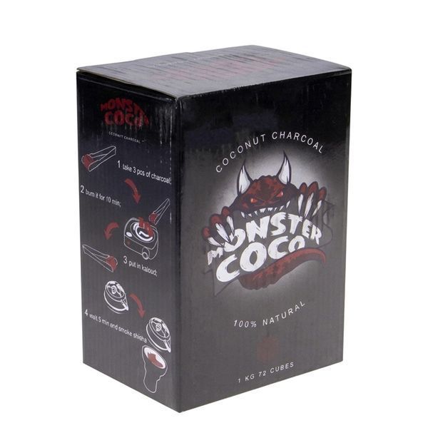 Кокосовый уголь Monster Coco 1 кг (BOX) 25 мм фото